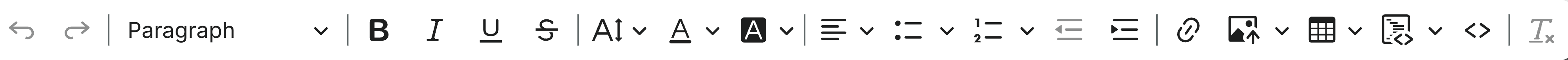 Course text editor with table and image support as well as expanded styling options