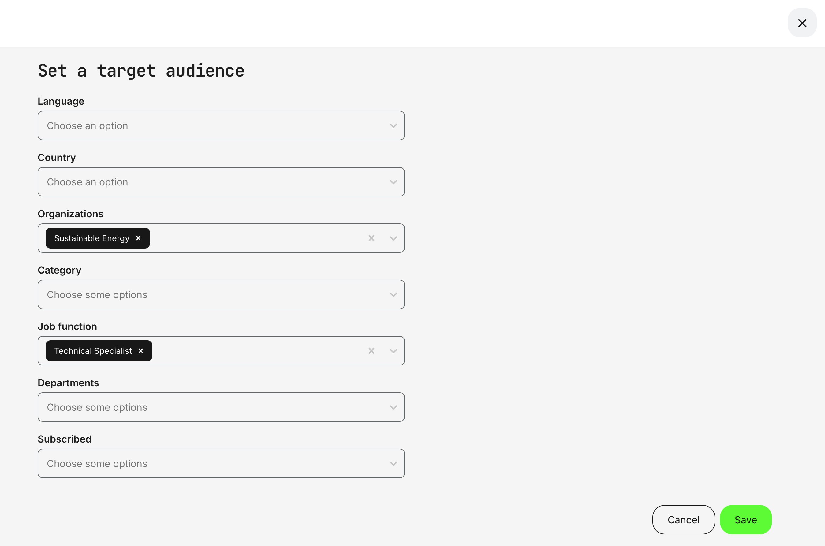 Design for a specific audience.