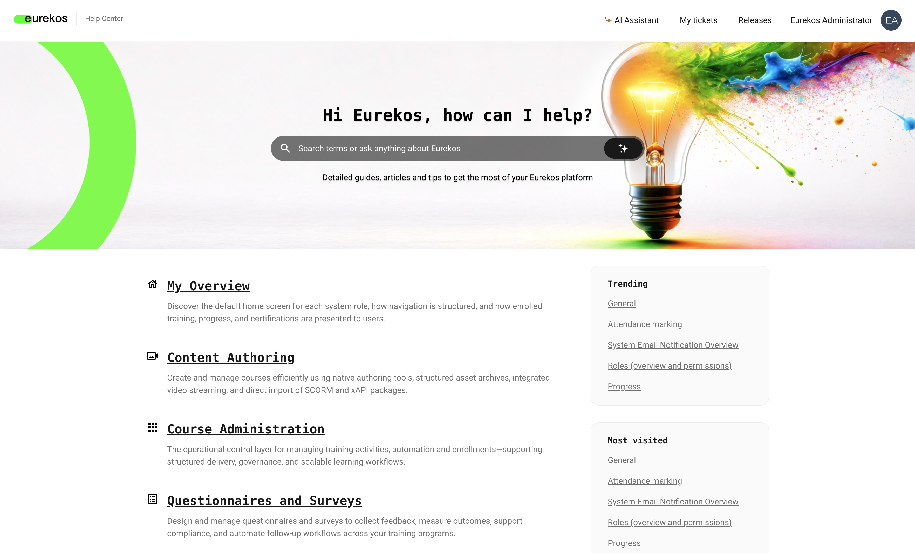 New Help Center dashboard (formerly Knowledge Base)