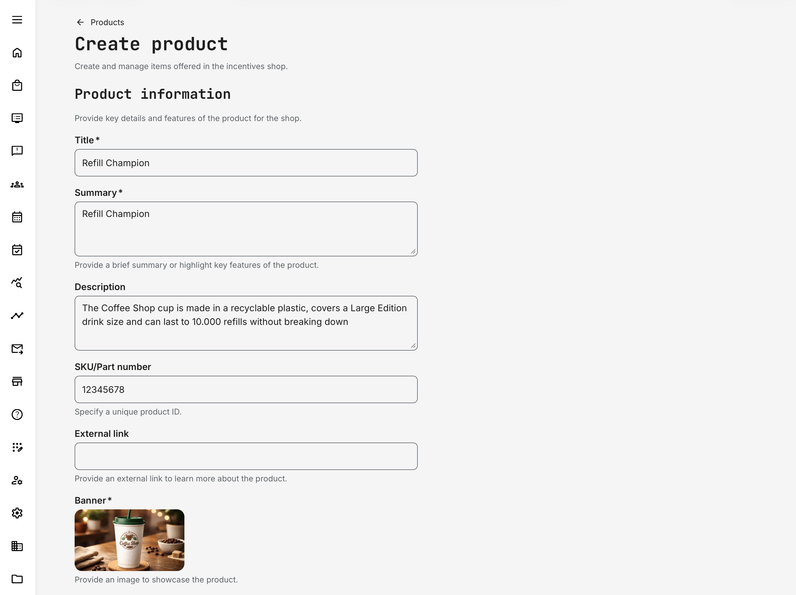 Product details such as a 16:9 hero image, clear descriptions, and defined availability criteria are key elements for both user clarity and smooth operational fulfillment.