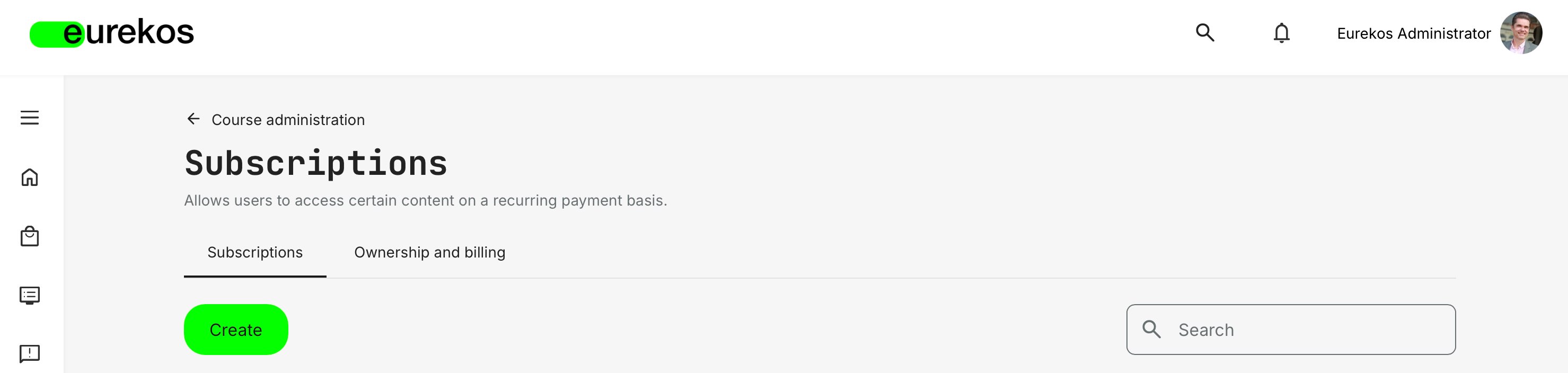 Set up subscriptions through “Course Administration → Subscriptions” to manage its content.