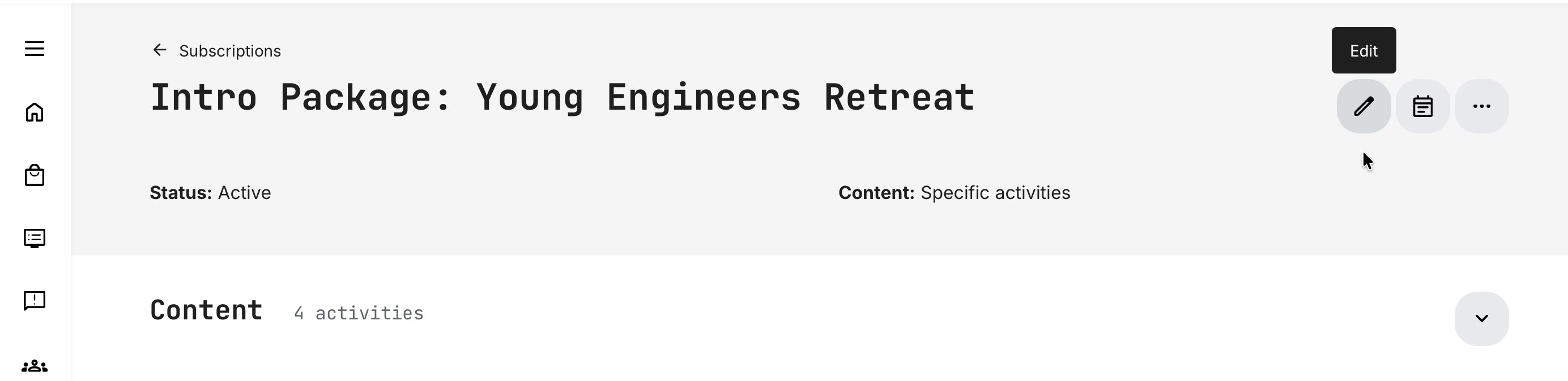 Edit a subscription.