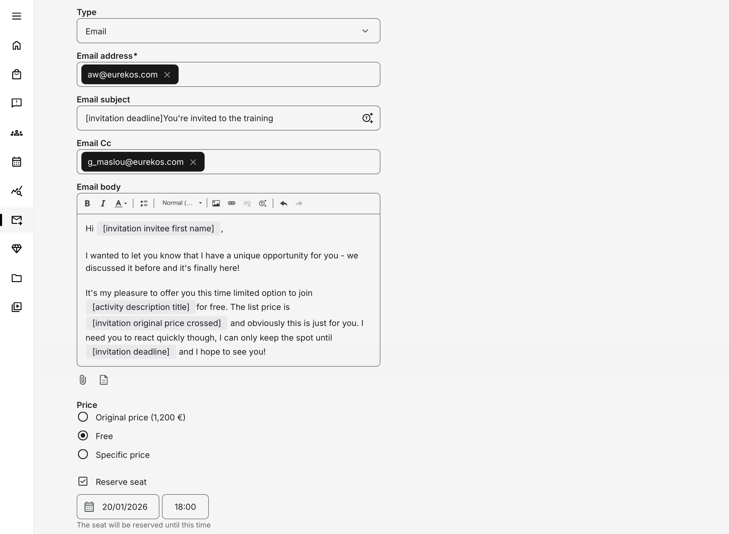 Individual messages can be tailored for specific recipients or customized for defined groups.