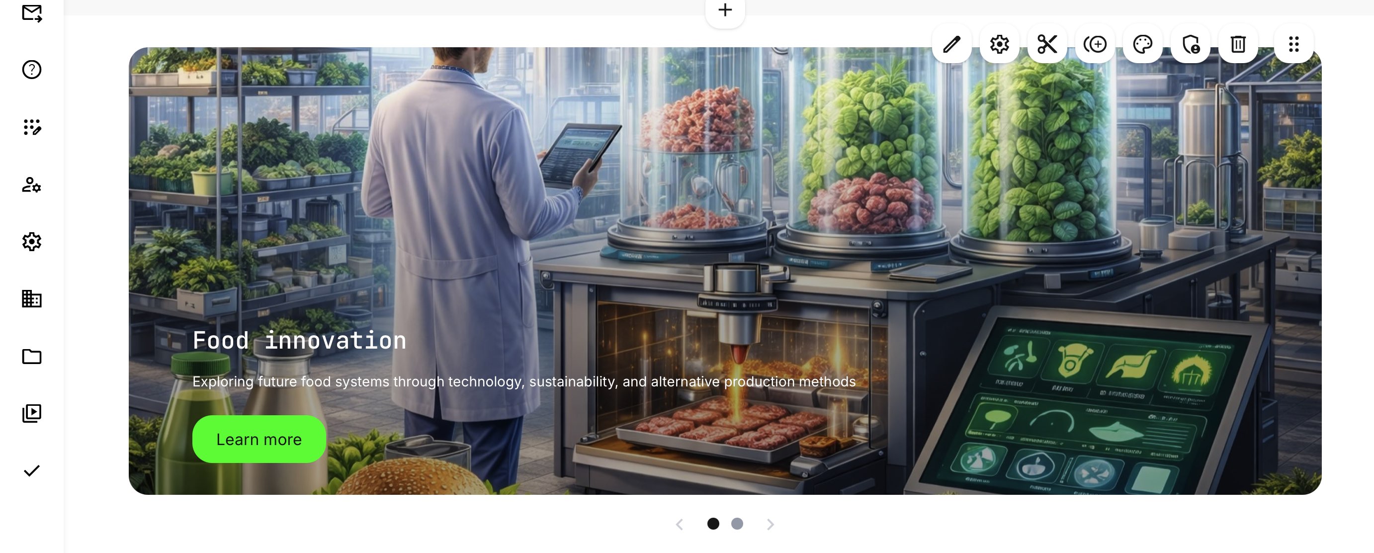 A carousel illustration on the Storefront.