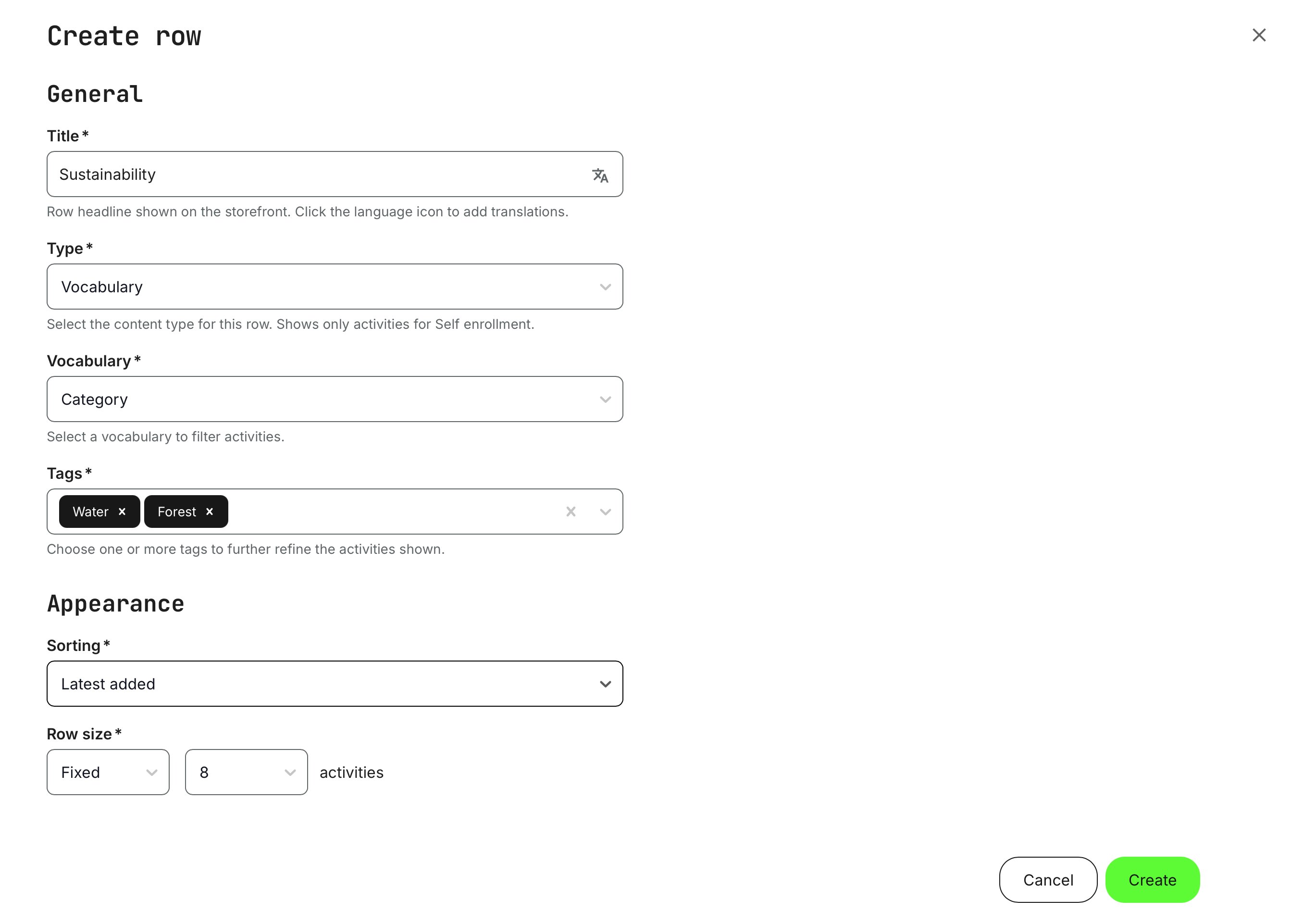 Use vocabularies to simplify Storefront maintenance by automatically categorizing training activities—even when working with complex, multi-tag combinations.