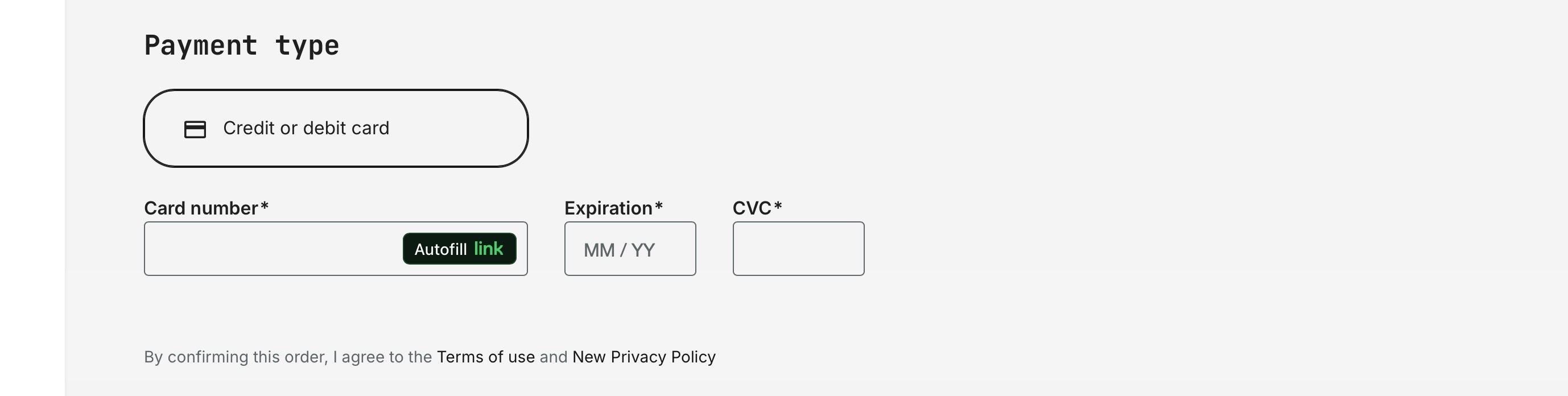 Credit card must be provided to complete the purchase of personal and team subscriptions.